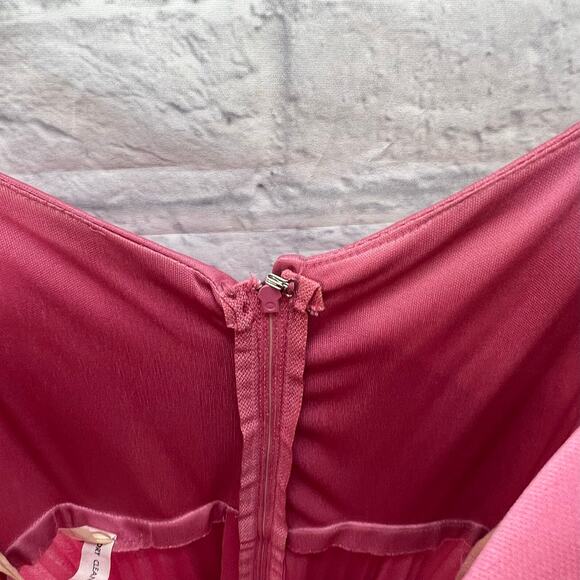 Vintage 70's Mauve Maxi Dress Pleated Skirt Sheer Lace Cardigan Size S/M Union - Picture 13 of 14